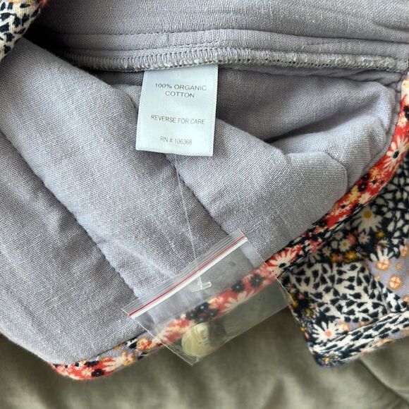 Garnet Hill Organic-Cotton Quilted Gauze Jacket Cottage Floral Size Small Fall - Picture 12 of 15